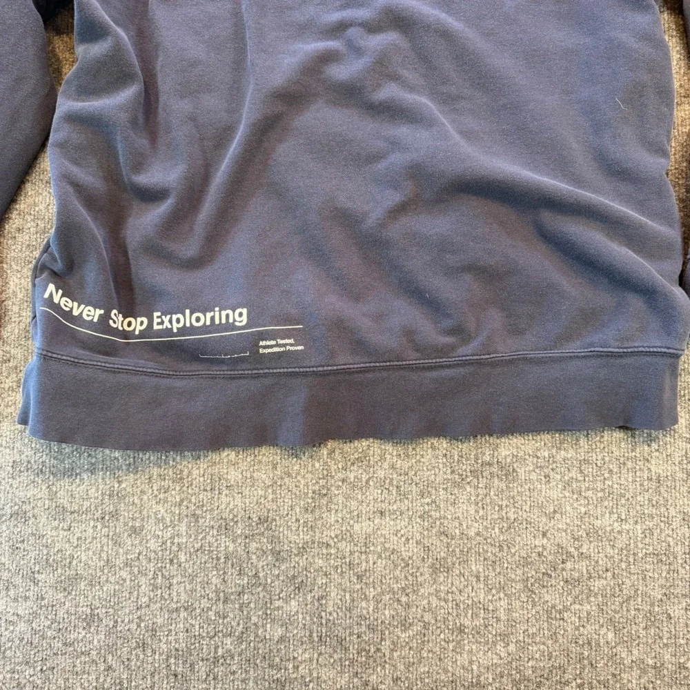 The North Face Mens Fine Alpine Equipment Hoodie Navy Blue XL Pullover Logo